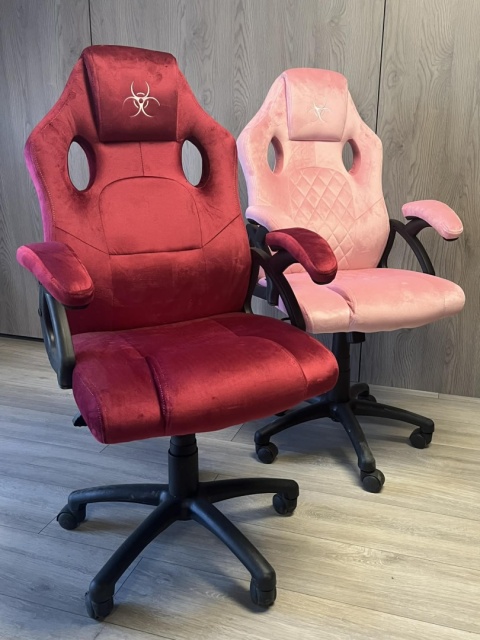 Fotel obrotowy do biurka CARRERA M ALCANTARA CARO PINK