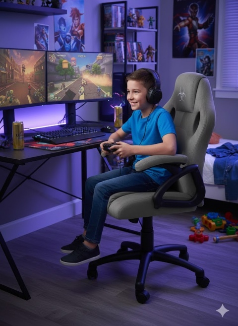 Fotel obrotowy do biurka CARRERA M ALCANTARA GREY NEW II GATUNEK