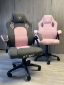 Fotel obrotowy do biurka CARRERA M FULL PINK FABRIC