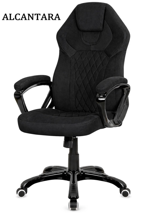 Fotel obrotowy do biurka SPIDER BLACK ALCANTARA