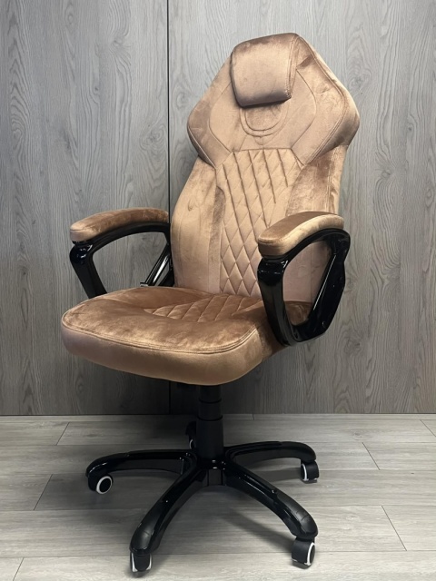 Fotel obrotowy do biurka SPIDER BROWN ALCANTARA