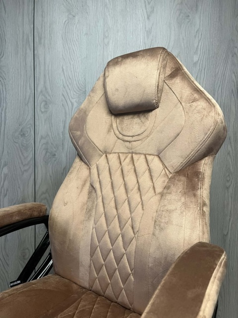 Fotel obrotowy do biurka SPIDER BROWN ALCANTARA