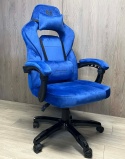 Fotel obrotowy do biurka TITAN BLUE ALCANTARA BASIC