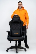Fotel obrotowy gamingowy DESMO XL BLACK FABRIC