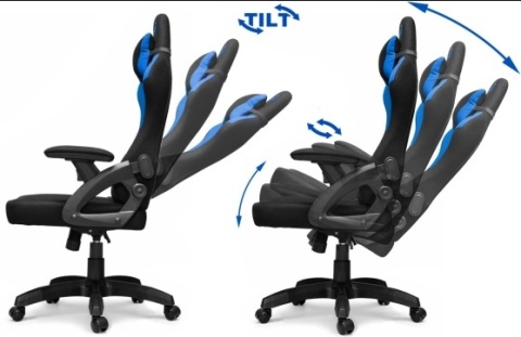 Fotel obrotowy gamingowy DESMO XL BLUE FABRIC