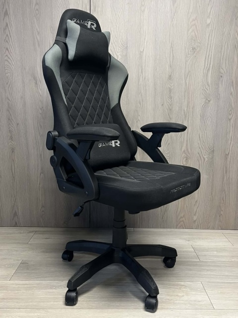 Fotel obrotowy gamingowy DESMO XL GREY FABRIC