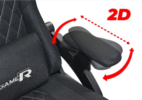 Fotel obrotowy gamingowy DESMO XL GREY FABRIC