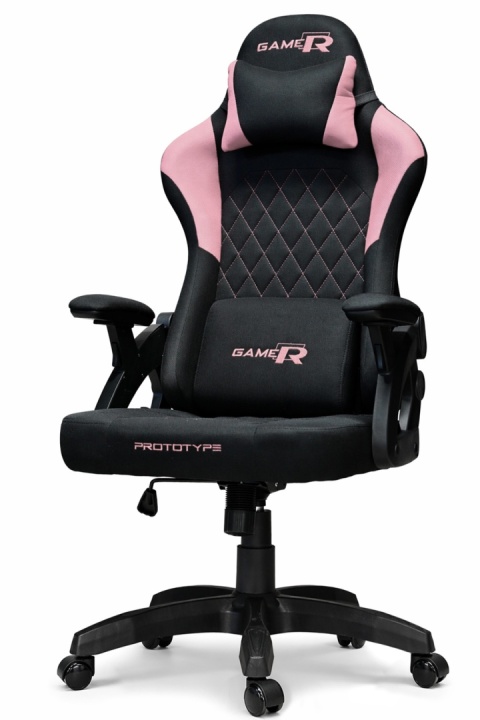 Fotel obrotowy gamingowy DESMO XL PINK FABRIC