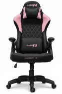 Fotel obrotowy gamingowy DESMO XL PINK FABRIC