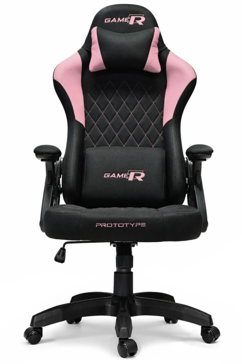 Fotel obrotowy gamingowy DESMO XL PINK FABRIC