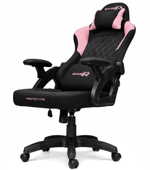 Fotel obrotowy gamingowy DESMO XL PINK FABRIC