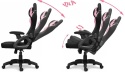 Fotel obrotowy gamingowy DESMO XL PINK FABRIC