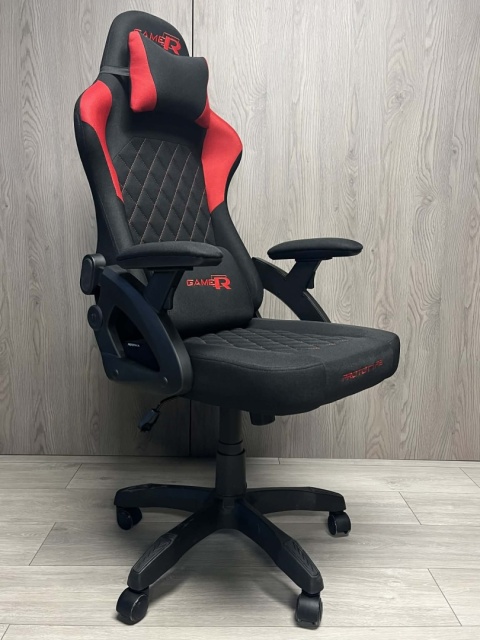 Fotel obrotowy gamingowy DESMO XL RED FABRIC