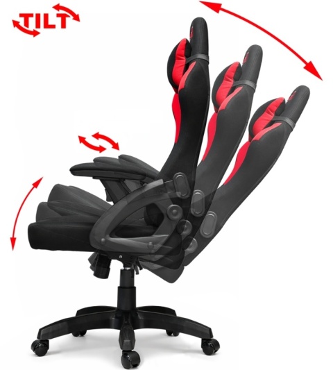 Fotel obrotowy gamingowy DESMO XL RED FABRIC