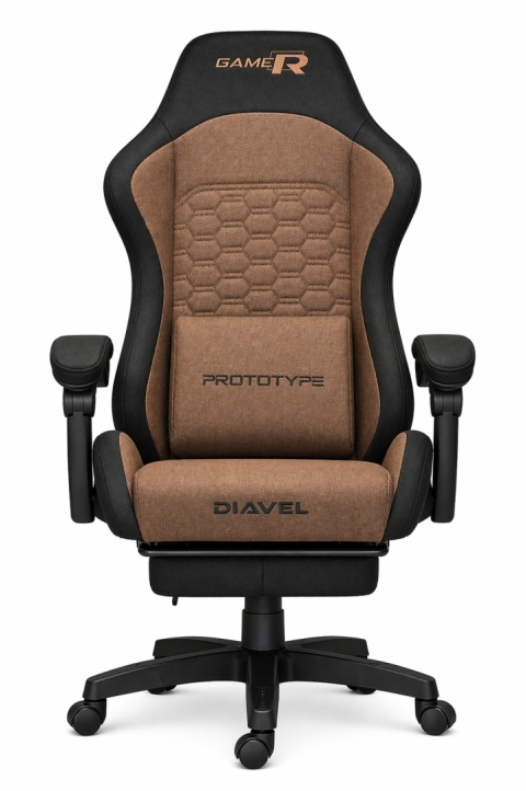 Fotel obrotowy gamingowy DIAVEL PRO FABRIC BROWN XL
