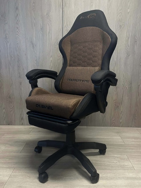 Fotel obrotowy gamingowy DIAVEL PRO FABRIC BROWN XL