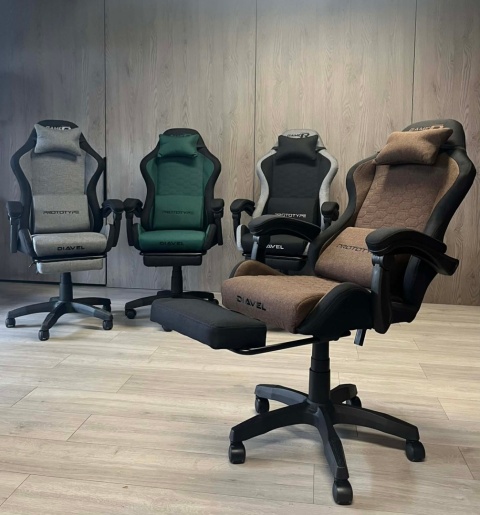Fotel obrotowy gamingowy DIAVEL PRO FABRIC BROWN XL