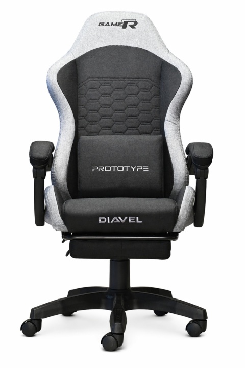 Fotel obrotowy gamingowy DIAVEL PRO FABRIC FULL GREY XL