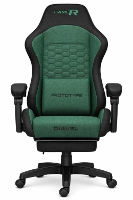 Fotel obrotowy gamingowy DIAVEL PRO FABRIC GREEN XL