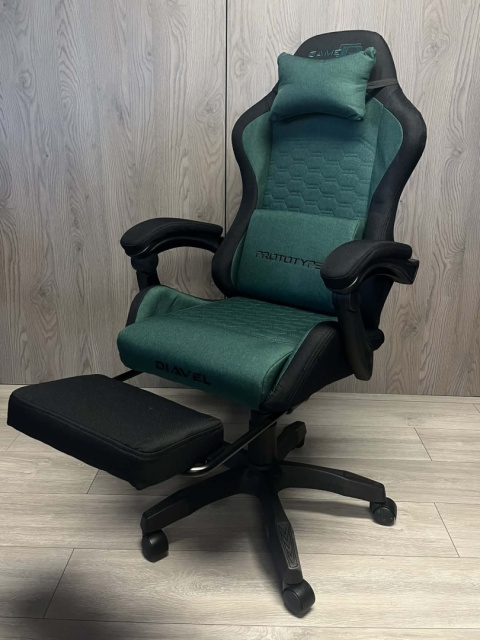 Fotel obrotowy gamingowy DIAVEL PRO FABRIC GREEN XL