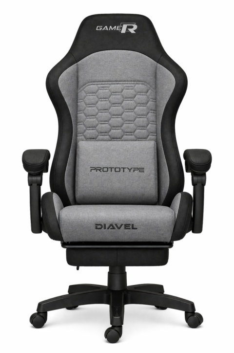 Fotel obrotowy gamingowy DIAVEL PRO FABRIC GREY XL