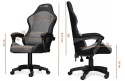 Fotel obrotowy gamingowy EVO FABRIC FULL GREY BLACK XL