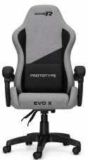 Fotel obrotowy gamingowy EVO FABRIC FULL GREY BLACK XL