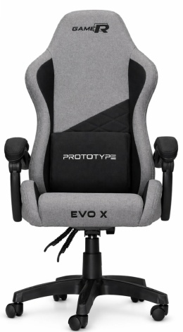 Fotel obrotowy gamingowy EVO FABRIC FULL GREY BLACK XL