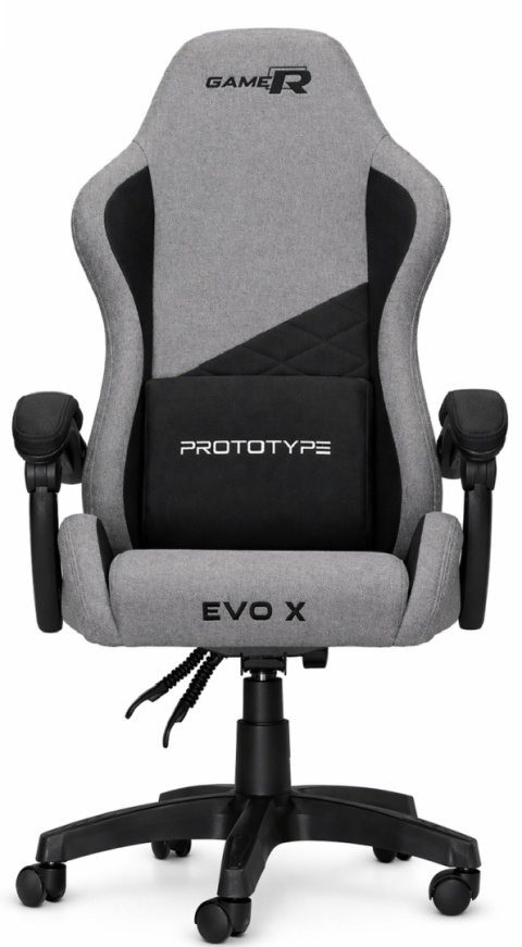 Fotel obrotowy gamingowy EVO FABRIC FULL GREY BLACK XL