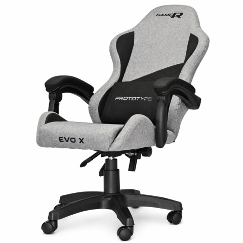 Fotel obrotowy gamingowy EVO FABRIC FULL GREY BLACK XL