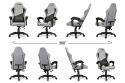 Fotel obrotowy gamingowy EVO FABRIC FULL GREY BLACK XL