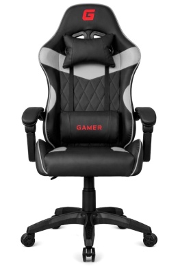 Fotel obrotowy gamingowy EVO PU GREY XL