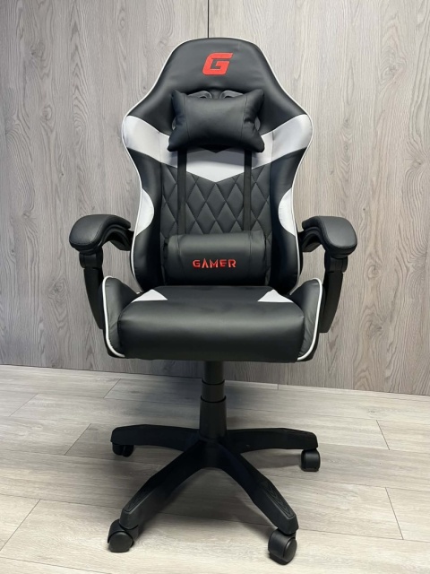 Fotel obrotowy gamingowy EVO PU GREY XL