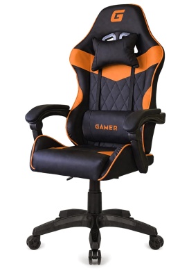 Fotel obrotowy gamingowy EVO PU ORANGE XL