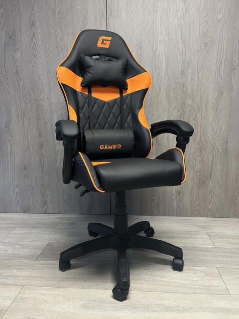 Fotel obrotowy gamingowy EVO PU ORANGE XL