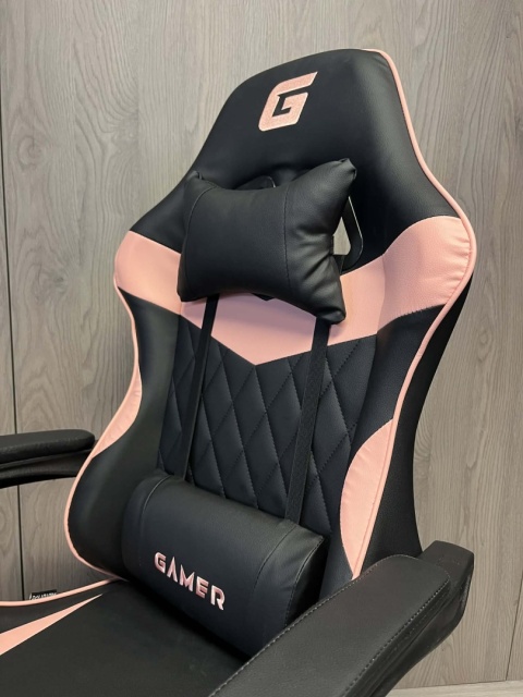 Fotel obrotowy gamingowy EVO PU PINK XL