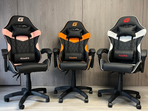 Fotel obrotowy gamingowy EVO PU PINK XL