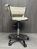 Krzesło obrotowe warkocz TRECCIA OFFICE BEIGE VELVET II GATUNEK