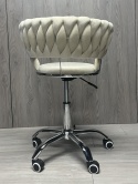 Krzesło obrotowe warkocz TRECCIA OFFICE BEIGE VELVET