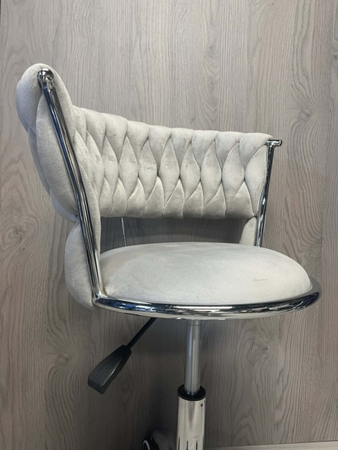 Krzesło obrotowe warkocz TRECCIA OFFICE GREY VELVET