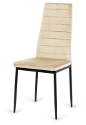 Krzesło tapicerowane VALVA LINE VELVET BEIGE OUTLET