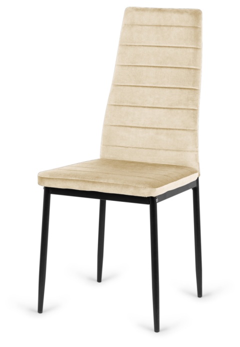 Krzesło tapicerowane VALVA LINE VELVET BEIGE OUTLET