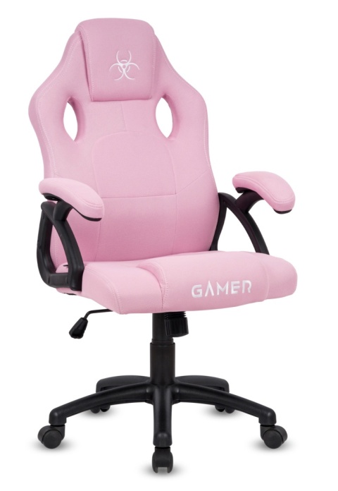 Fotel obrotowy do biurka CARRERA M FULL PINK FABRIC OUTLET
