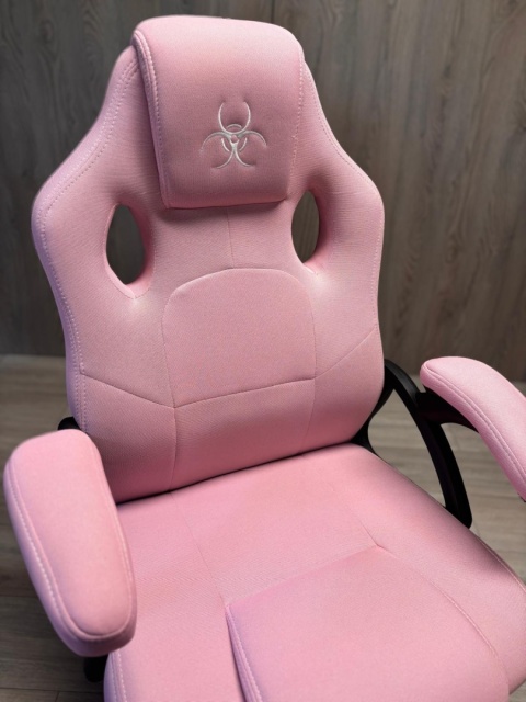 Fotel obrotowy do biurka CARRERA M FULL PINK FABRIC OUTLET