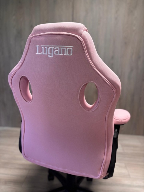 Fotel obrotowy do biurka CARRERA M FULL PINK FABRIC OUTLET