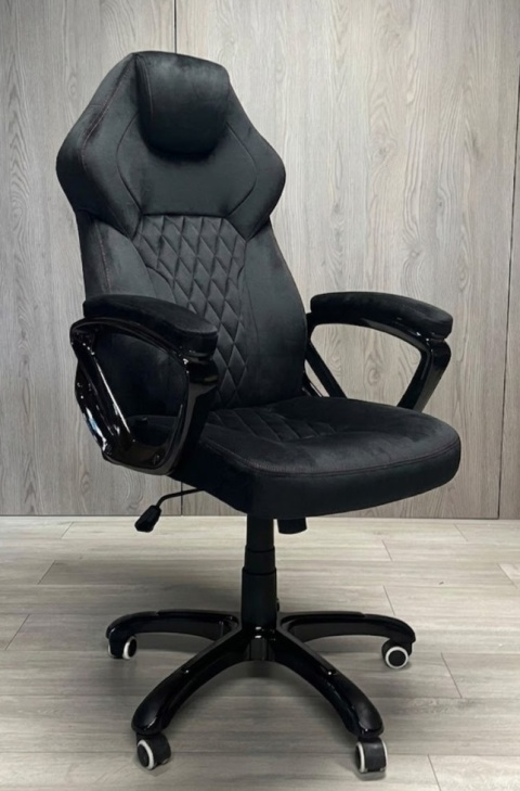 Fotel obrotowy do biurka SPIDER BLACK ALCANTARA