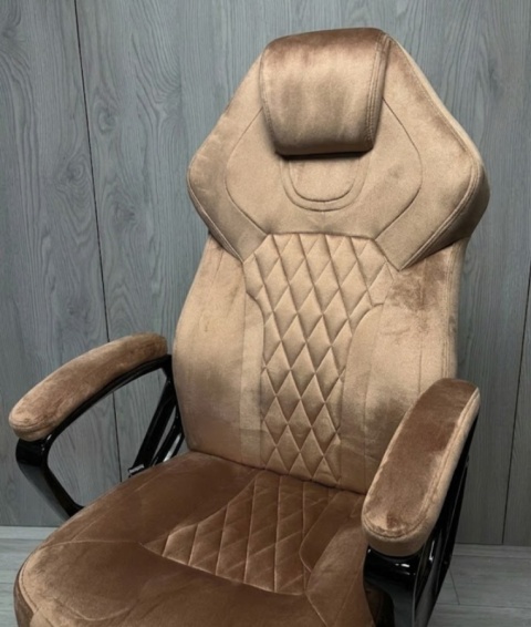 Fotel obrotowy do biurka SPIDER BROWN ALCANTARA