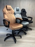 Fotel obrotowy do biurka SPIDER BROWN ALCANTARA