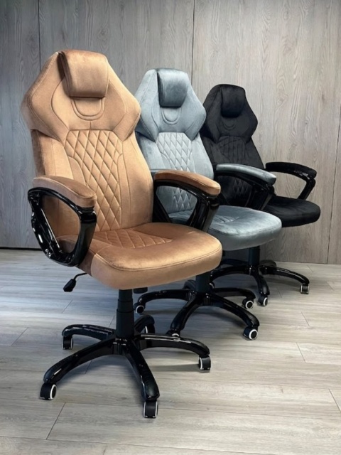 Fotel obrotowy do biurka SPIDER BROWN ALCANTARA