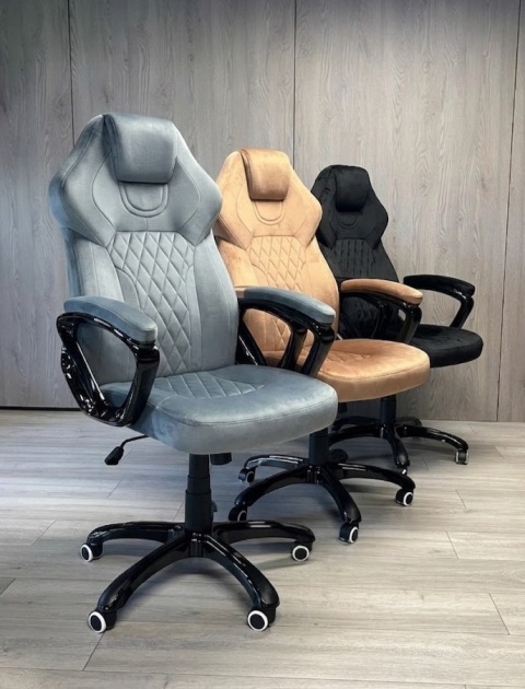 Fotel obrotowy do biurka SPIDER GREY ALCANTARA